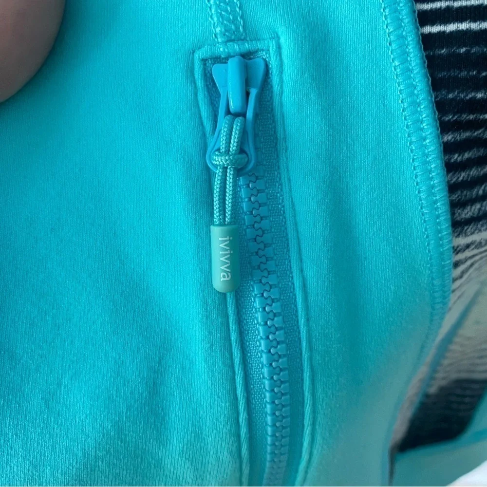 Ivivva | Perfect Your Practice Jacket Blue Lunar Eclipse Stripe Size 12